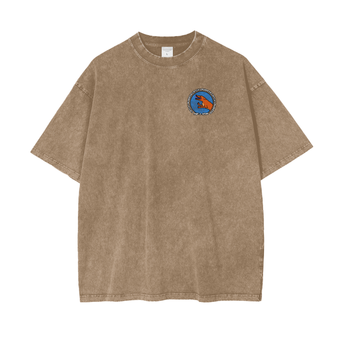 Catch Laughter Acid Wash Oversize T-Shirt