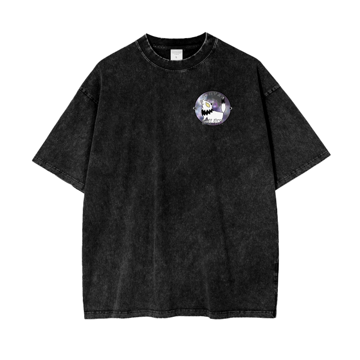 Space Kitty Acid Wash Oversize T-Shirt