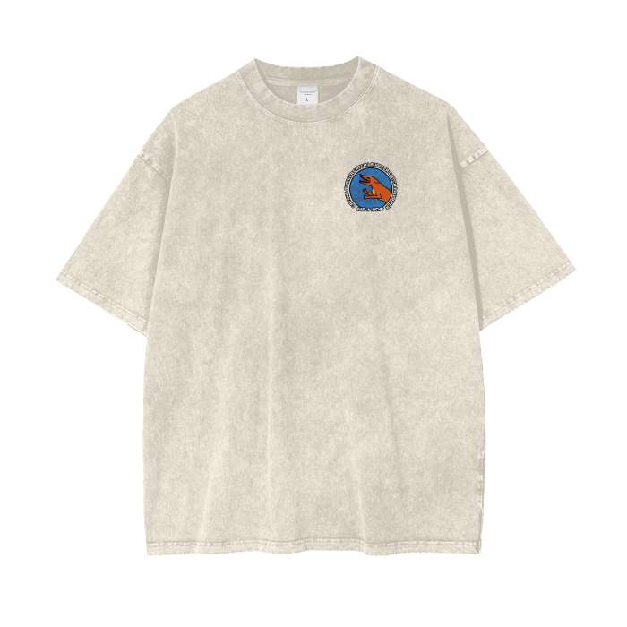 Catch Laughter Acid Wash Oversize T-Shirt