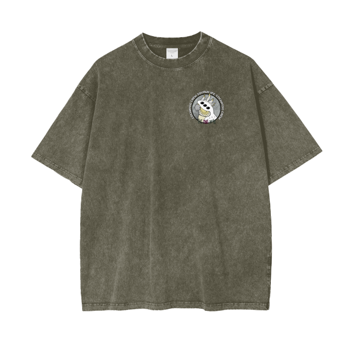 Cockatoo Crew Acid Wash Oversize T-Shirt