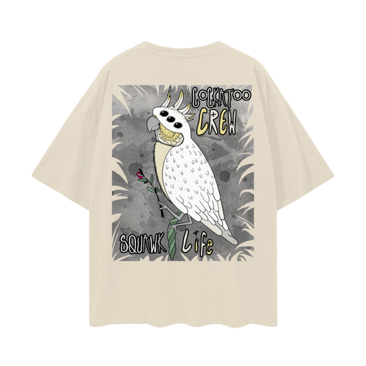 Cockatoo Crew Oversize Deep Drop Shoulder Tee